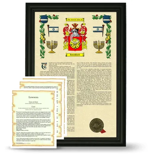 Rosenbach Framed Armorial History and Symbolism - Black