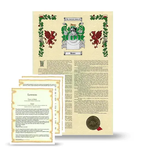 Roser Armorial History and Symbolism package
