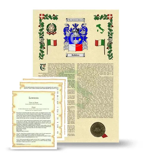 Rubiños Armorial History and Symbolism package