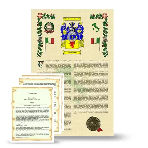 Sabbadini Armorial History and Symbolism package