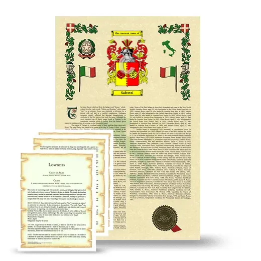 Salvetti Armorial History and Symbolism package