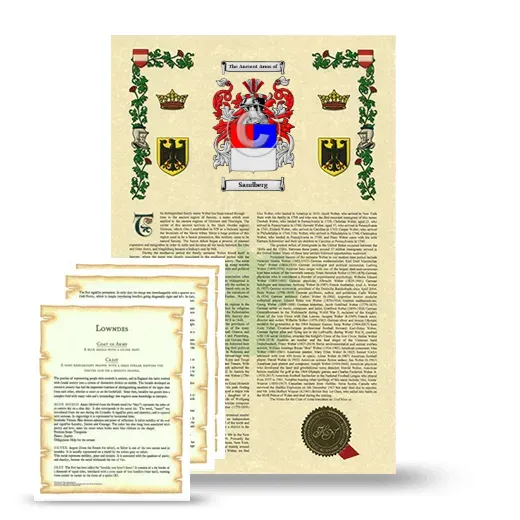 Sandberg Armorial History and Symbolism package