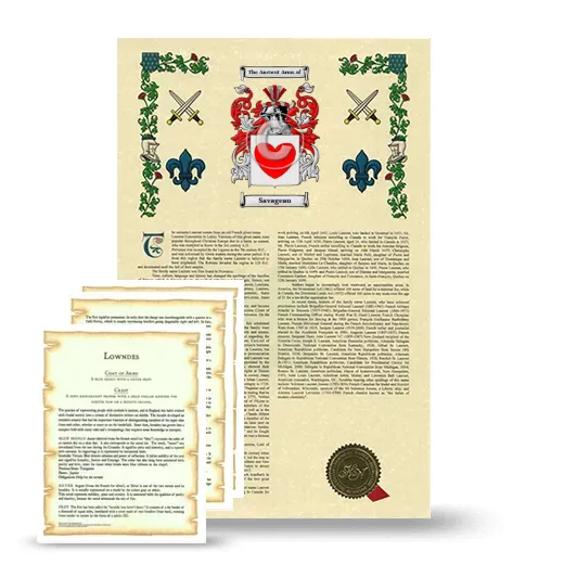 Savageau Armorial History and Symbolism package