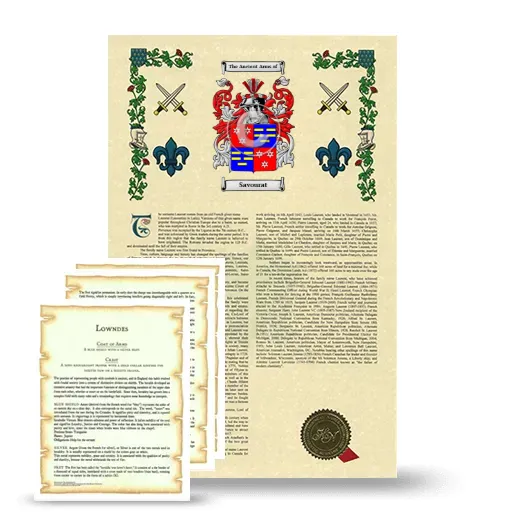 Savourat Armorial History and Symbolism package