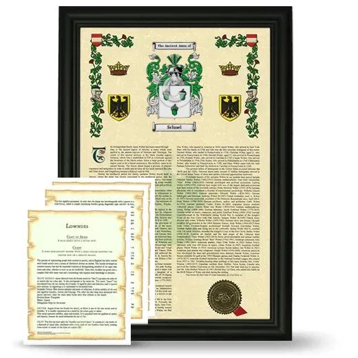 Schnel Framed Armorial History and Symbolism - Black