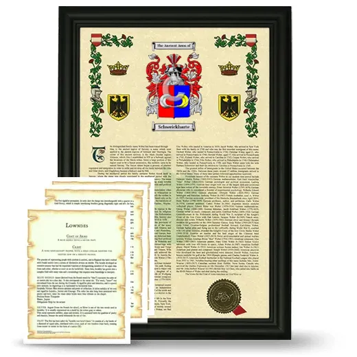 Schweickharte Framed Armorial History and Symbolism - Black