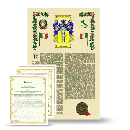 Scicolone Armorial History and Symbolism package