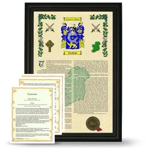Shanleigh Framed Armorial History and Symbolism - Black
