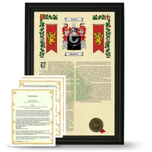 Sicamour Framed Armorial History and Symbolism - Black