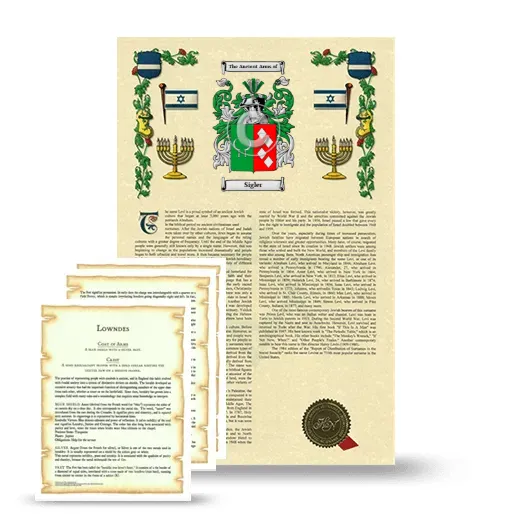 Sigler Armorial History and Symbolism package