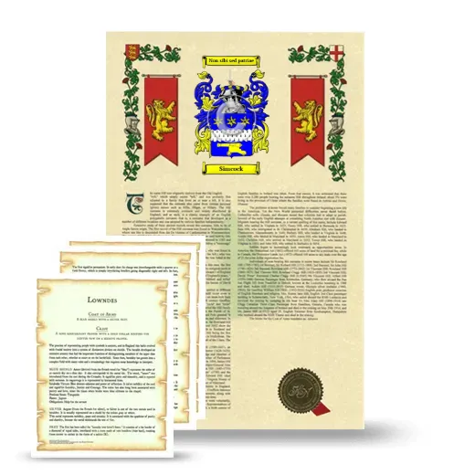 Simcock Armorial History and Symbolism package