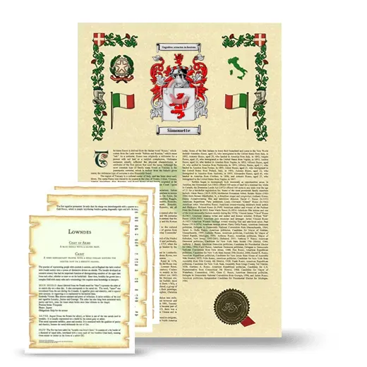 Simonette Armorial History and Symbolism package