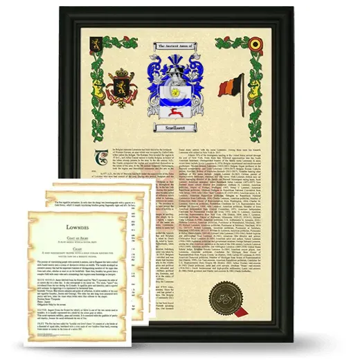 Snellaert Framed Armorial History and Symbolism - Black