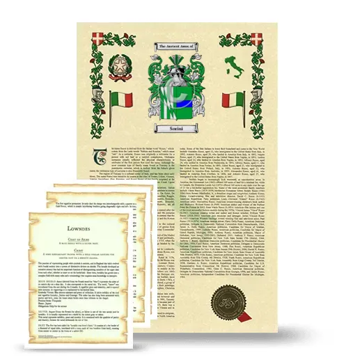 Sorini Armorial History and Symbolism package