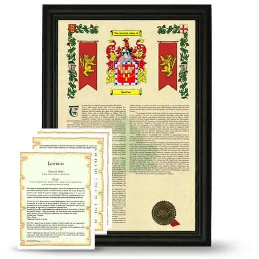Sortar Framed Armorial History and Symbolism - Black