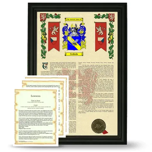 Svoboda Framed Armorial History and Symbolism - Black