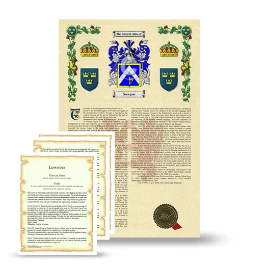 Swayne Armorial History and Symbolism package