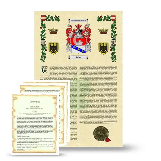 Swint Armorial History and Symbolism package