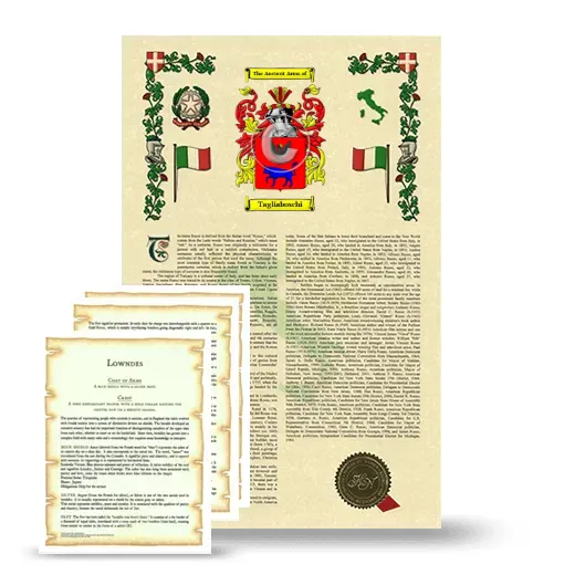 Tagliaboschi Armorial History and Symbolism package