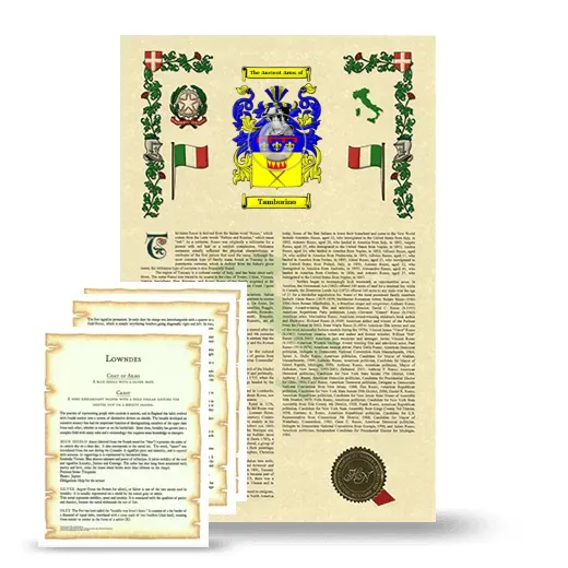 Tamborino Armorial History and Symbolism package