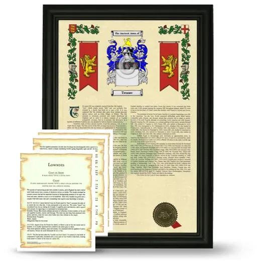 Tenner Framed Armorial History and Symbolism - Black