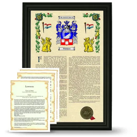 Thieman Framed Armorial History and Symbolism - Black