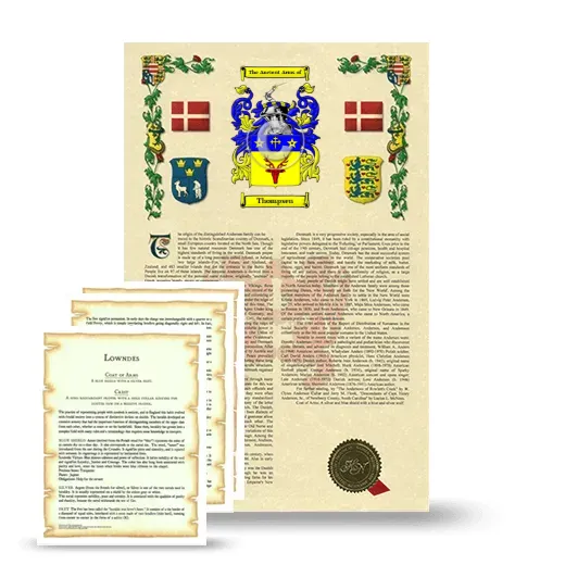 Thompsen Armorial History and Symbolism package