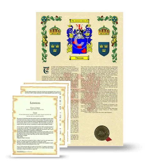 Thorson Armorial History and Symbolism package