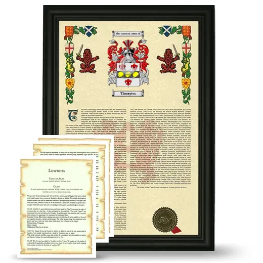 Thwaytes Framed Armorial History and Symbolism - Black