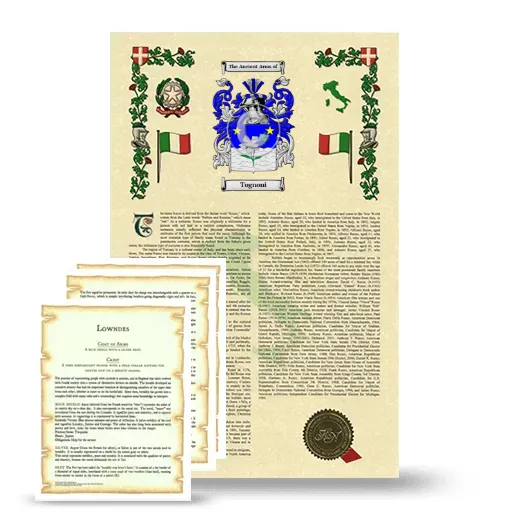 Tognoni Armorial History and Symbolism package