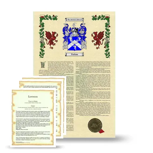 Trahan Armorial History and Symbolism package