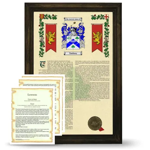 Tredway Framed Armorial History and Symbolism - Brown