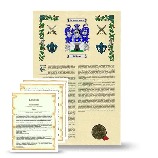 Valiquet Armorial History and Symbolism package