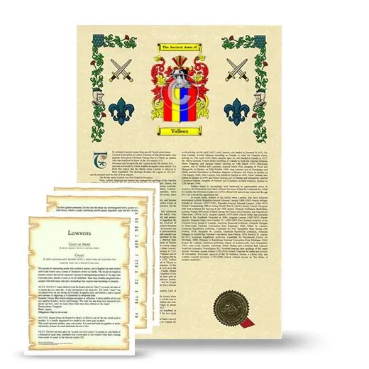 Valleau Armorial History and Symbolism package