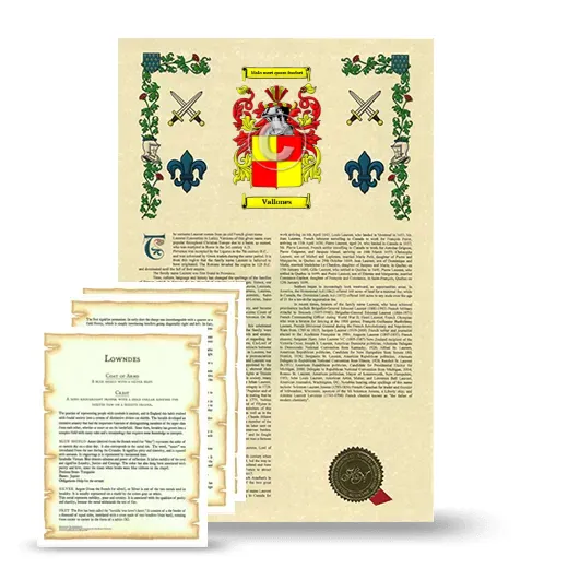 Vallones Armorial History and Symbolism package