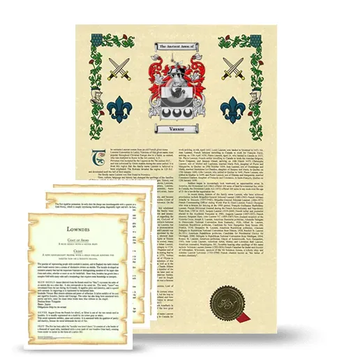 Vassor Armorial History and Symbolism package