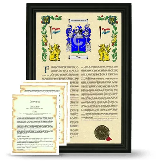 Vest Framed Armorial History and Symbolism - Black