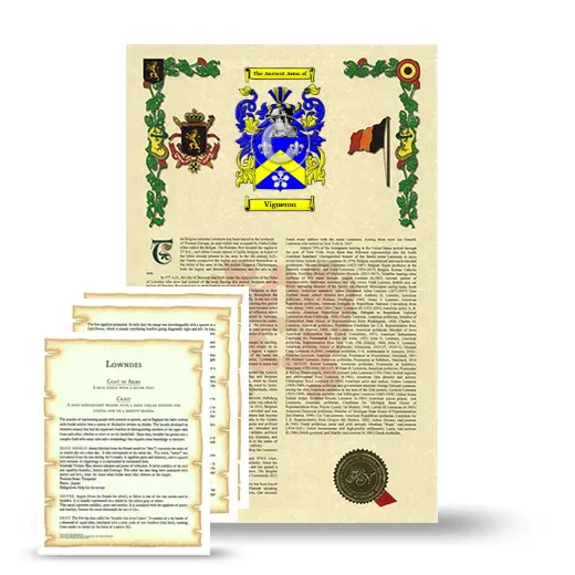 Vigneron Armorial History and Symbolism package