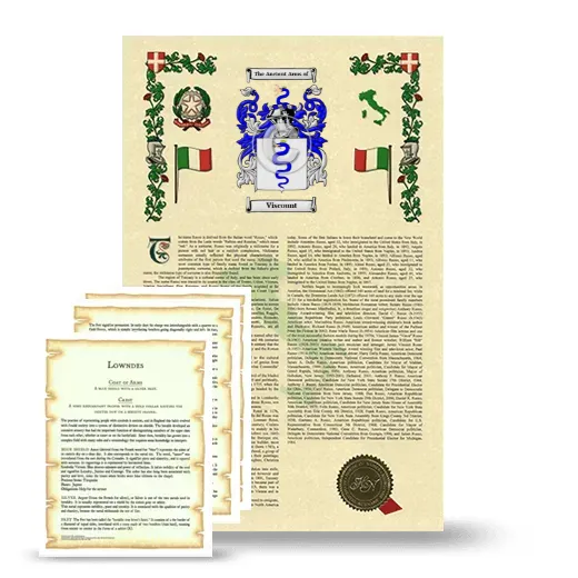 Viscount Armorial History and Symbolism package