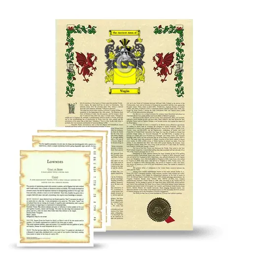 Vogin Armorial History and Symbolism package