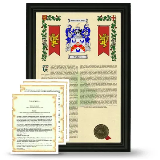 Walker-s Framed Armorial History and Symbolism - Black