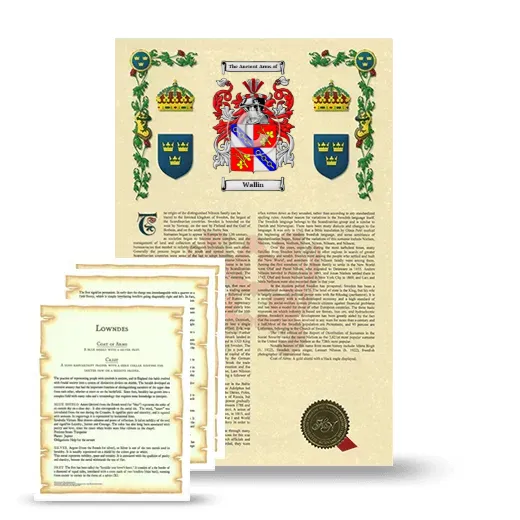 Wallin Armorial History and Symbolism package