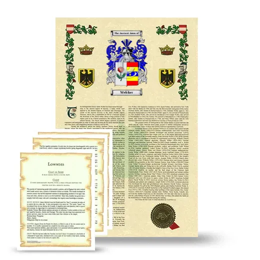 Welcker Armorial History and Symbolism package
