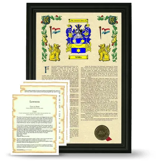 Wildtz Framed Armorial History and Symbolism - Black