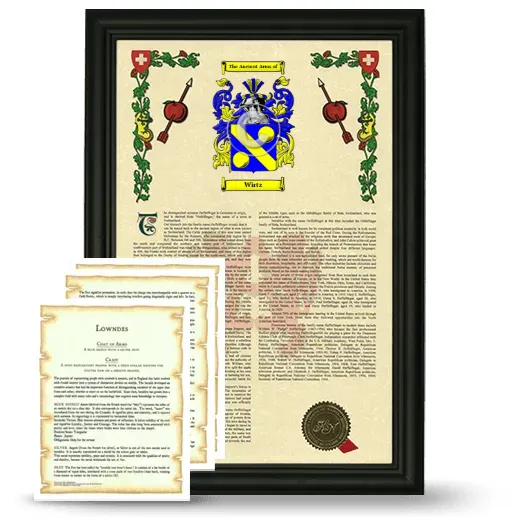 Wirtz Framed Armorial History and Symbolism - Black