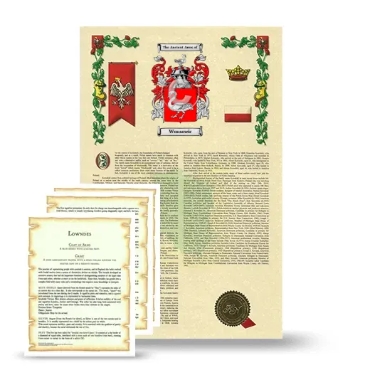 Wonsowic Armorial History and Symbolism package