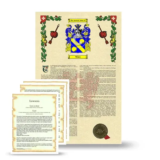 Wurz Armorial History and Symbolism package