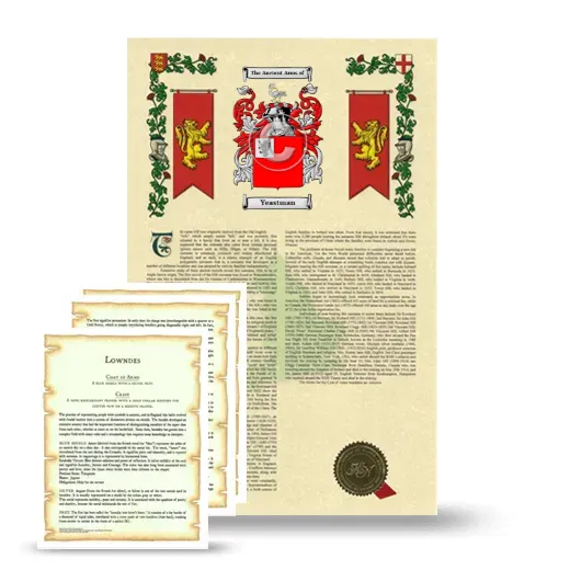 Yeastman Armorial History and Symbolism package