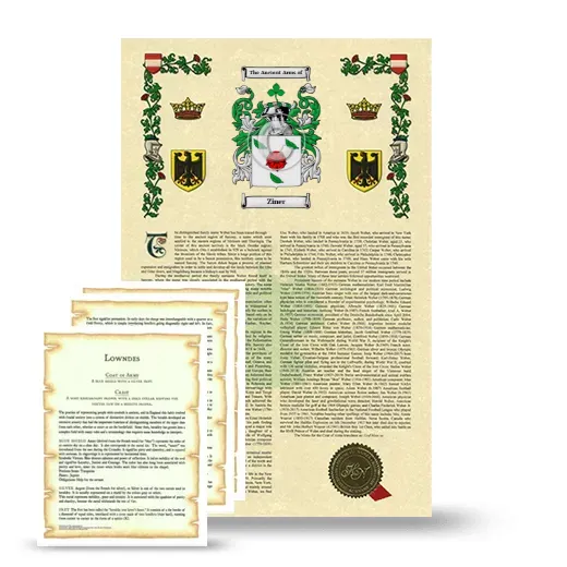 Ziner Armorial History and Symbolism package