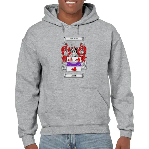 Abell Grey Unisex Coat of Arms Hooded Sweatshirt